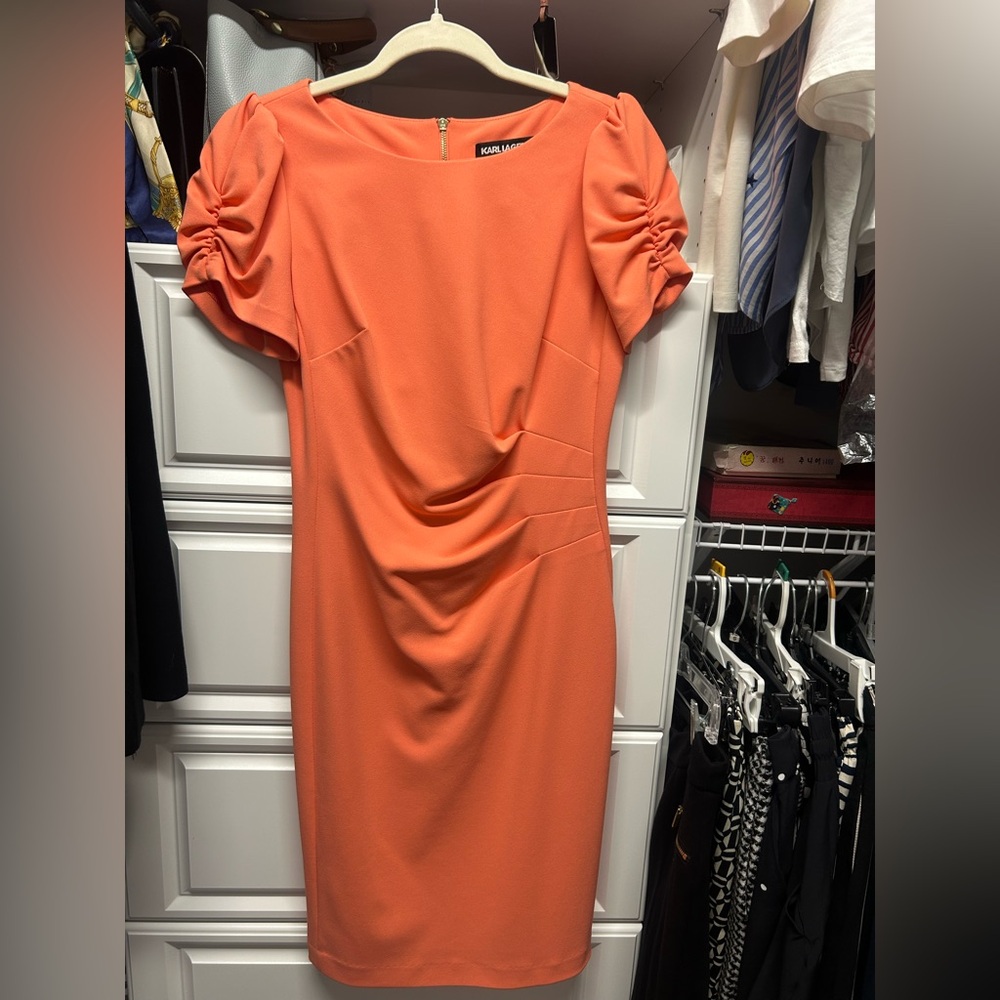 Karl Lagerfeld Orange Coral Dress